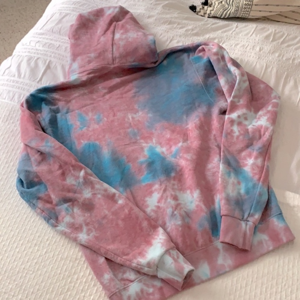🩷💙ARTIST UNION Tie Dye Pink & Blue Sweatshirt - Picture 5 of 6